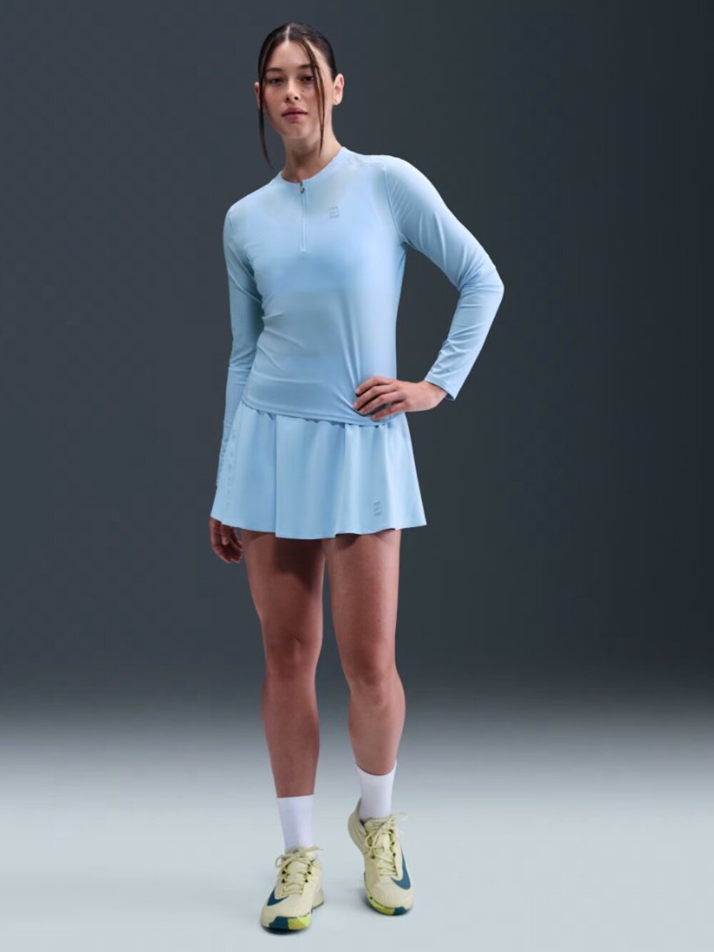 Nike Court Tennis Matching Set! (Zip Top + Skirt), Still Blue